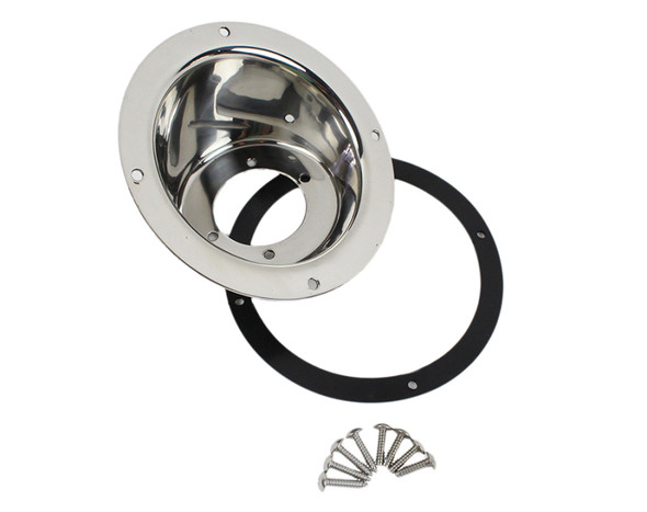 Kentrol 30480 Polished Stainless Steel Fuel Filler Bezel for 97-06 Jeep Wrangler TJ & Unlimited