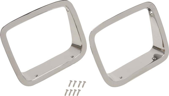 Kentrol 30536 Stainless Steel Headlight Bezels for 87-95 Jeep Wrangler YJ