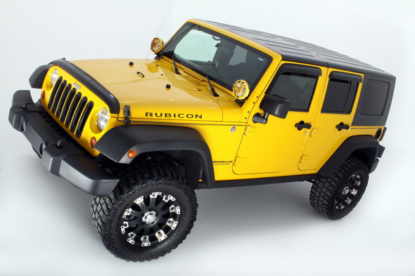 AVS 94249 Ventvisor in Smoke for 07-18 Jeep Wrangler Unlimited JK 4 Door with Full-Framed Doors
