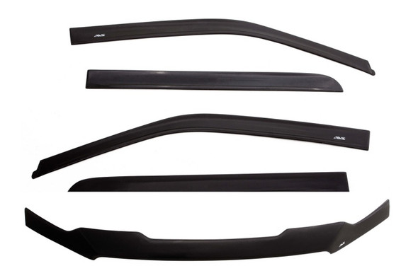 AVS 56034060 Aeroskin and Ventvisor Combo Kit in Matte Black for 07-18 Jeep Wrangler JK Unlimited