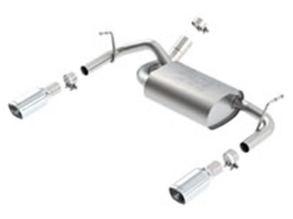 Borla Stainless Steel Axle Back Exhaust Kit for 12-18 Jeep Wrangler JK with 3.6L Engine