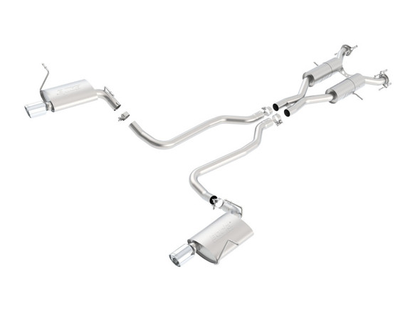 Borla 140406 T-304 Stainless Steel Cat-Back System for 11-17 Jeep Grand Cherokee WK2 with 5.7L V8 Engine