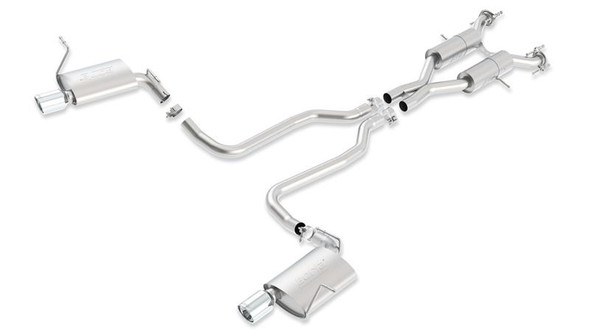 Borla 140406 T-304 Stainless Steel Cat-Back System for 11-17 Jeep Grand Cherokee WK2 with 5.7L V8 Engine