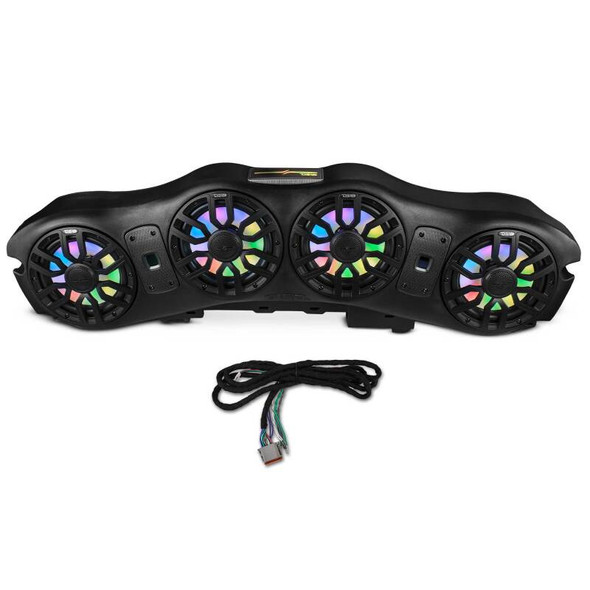 DS18 JL24-SBAR/BKLD Loaded Overhead Sound Bar with 4 X 8" NXL-IQ8 Marine Speakers for 24-26 Jeep Wrangler JL & Gladiator JT