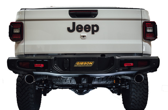 Gibson Elite Series Dual Split Cat Back Exhaust System for 20-26 Jeep Gladiator JT