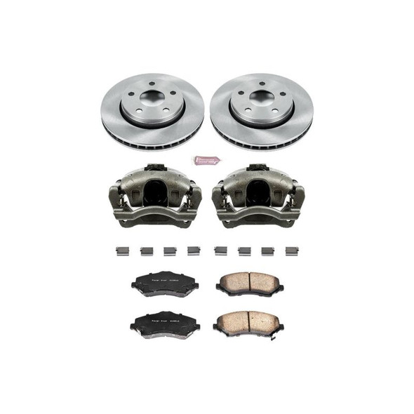 PowerStop Z17 Stock Replacement Brake Kit with Calipers for 07-18 Jeep Wrangler JK