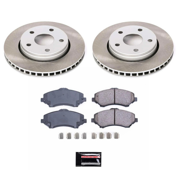 PowerStop SC3090 Z17 Semi-Coated Rotor Brake Kit - Rear Kit for 07-18 Jeep Wrangler JK