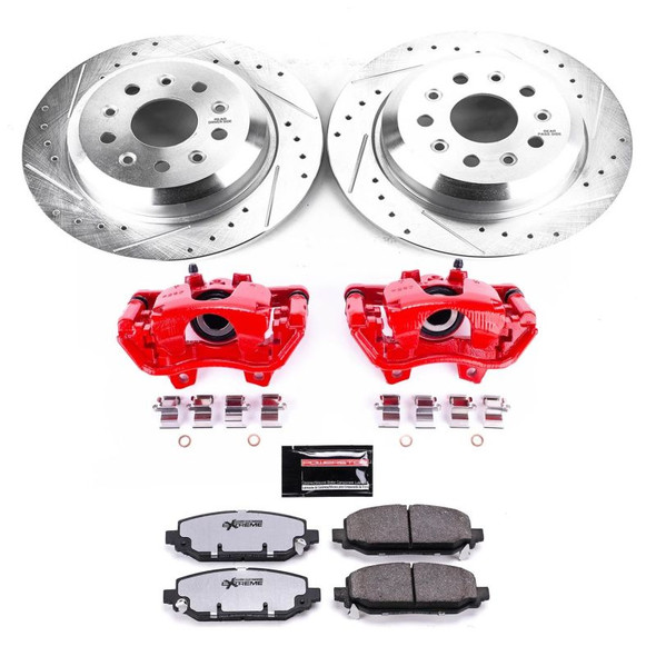 PowerStop Rear Z36 Extreme Performance Truck & Tow Brake Kit with Calipers for 18-26 Jeep Wrangler JL