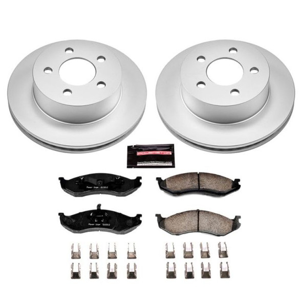 PowerStop CRK2152 Front Z17 Evolution Geomet Coated Brake Kit for 99-01 Jeep Cherokee XJ & 99-06 Jeep Wrangler TJ