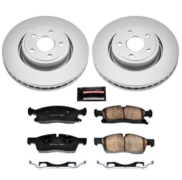 PowerStop CRK5954 Front Z17 Evolution Geomet Coated Brake Kit for 11-12 Jeep Grand Cherokee WK