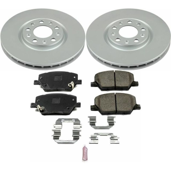 PowerStop CRK7299 Front Z17 Evolution Geomet Coated Brake Kit for 17-20 Jeep Compass MP & 15-20 Jeep Renegade BU