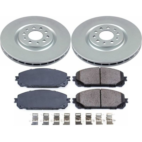 PowerStop CRK7414 Front Z17 Evolution Geomet Coated Brake Kit for 2017 Jeep Cherokee KL