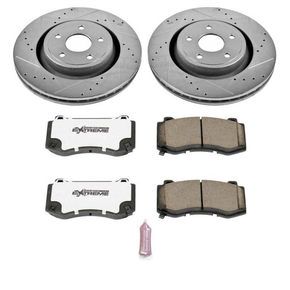 PowerStop K2924-26 Front Z26 Street Warrior Performance Brake Kit for 06-10 Jeep Grand Cherokee WK
