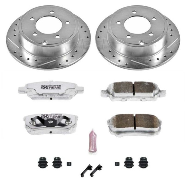PowerStop K3033-26 Rear Z26 Street Warrior Performance Brake Kit for 07-17 Jeep Compass & Patriot MK