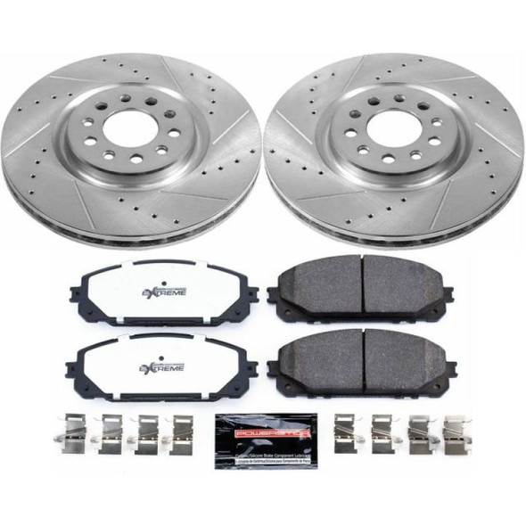 PowerStop K7414-36 Front Z36 Extreme Performance Truck & Tow Brake Kit for 2017 Jeep Cherokee KL