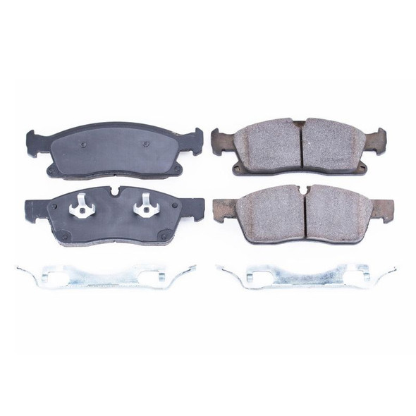 PowerStop 17-1629 Z17 Evolution Ceramic Brake Pads - Front for 13-15 Jeep Grand Cherokee WK2 with 350mm Front Rotors; Vented Rear Rotors - excluding SRT8/SRT