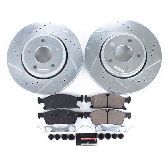 PowerStop K5951 Front Z23 Evolution Sport Performance 1-Click Brake Kit for 11-14 Jeep Grand Cherokee WK2