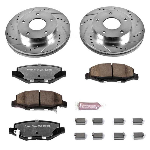 PowerStop K3046-36 Rear Z36 Extreme Performance Truck & Tow Brake Kit for 08-12 Jeep Liberty KK