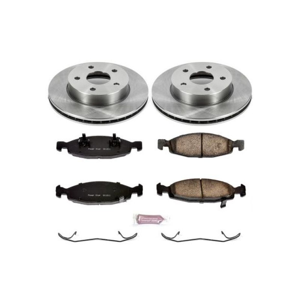 PowerStop KOE2147 Front Z16 Autospecialty Daily Driver OE Brake Kit for 99-02 Jeep Grand Cherokee WJ with Teves Calipers