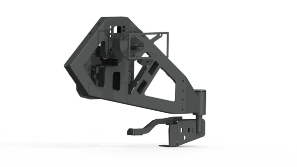 Road Armor 518RTC0B Stealth Rear Tire Carrier Assembly for 18-26 Jeep Wrangler JL with Stealth Rear Bumper & hole