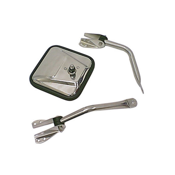 Rugged Ridge 11012.02 Chrome Mirror Arm and Bracket for 55-86 Jeep CJ Series
