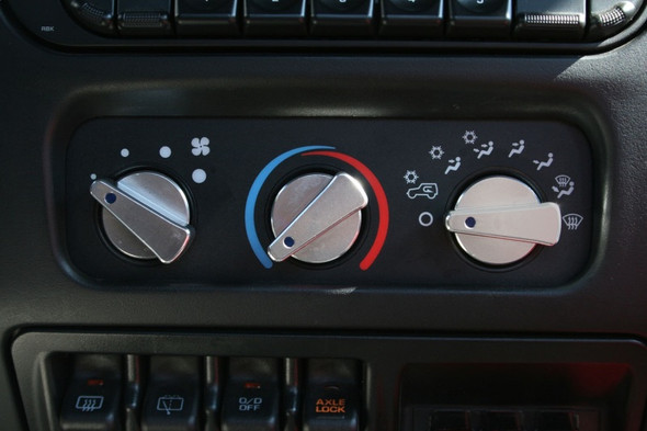 Rugged Ridge Billet Aluminum Climate Control Knobs for 98-06 Jeep Wrangler TJ