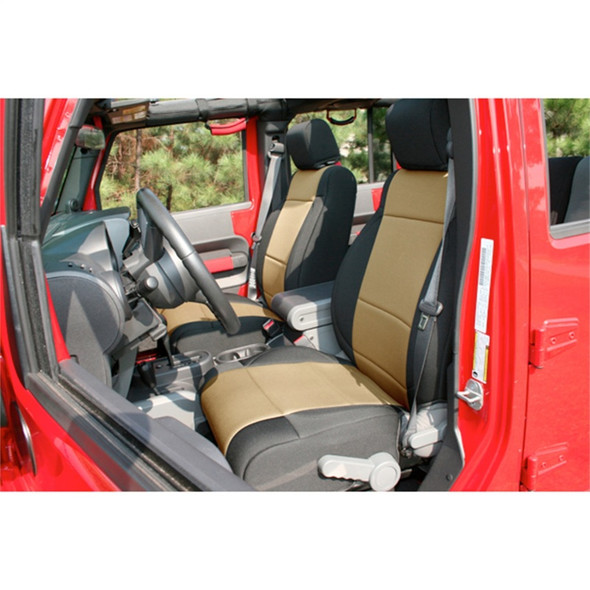 Rugged Ridge Custom Fit Neoprene Front Seat Covers for 11-18 Jeep Wrangler JK
