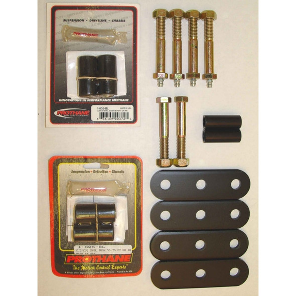 Rugged Ridge 18265.03 Greaseable Front and Rear Shackles in Black for a 55-75 jeep CJ