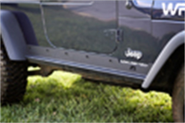 Rugged Ridge 11504.15 Black Textured Rocker Panel Guards for 97-06 Jeep Wrangler TJ