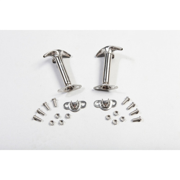 Rugged Ridge 11116.01 Stainless Steel Hood Catch Kit for 42-95 Jeep CJ & Wrangler YJ