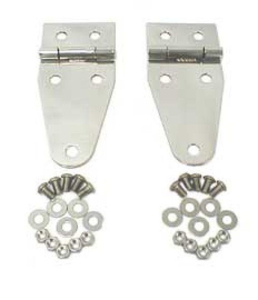 Rugged Ridge 11111.01 Stainless Steel Hood Hinges for 76-95 Jeep CJ-5, CJ-7, CJ-8 Scrambler & Wrangler YJ