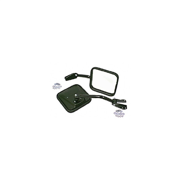 Rugged Ridge 11001.03 Convex Mirror & Arm Pair for 58-86 Jeep CJ-5, CJ-6, CJ-7 & CJ-8 Scrambler