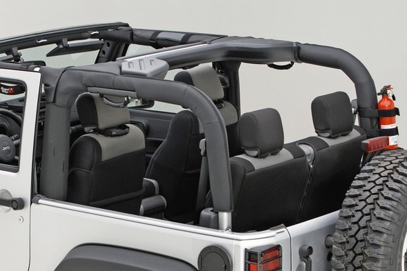 Rugged Ridge 13613.02 Roll Bar Cover in Black for 07-18 Jeep Wrangler JK 2 Door