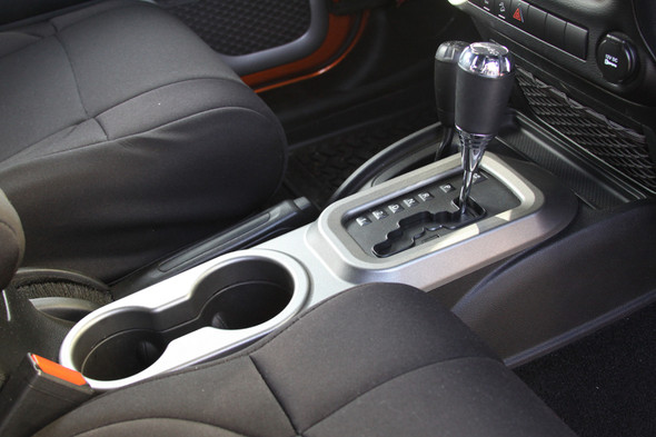 Rugged Ridge 11157.13 Center Cup Holder Accent in Charcoal for 11-18 Jeep Wrangler JK with Automatic Transmission