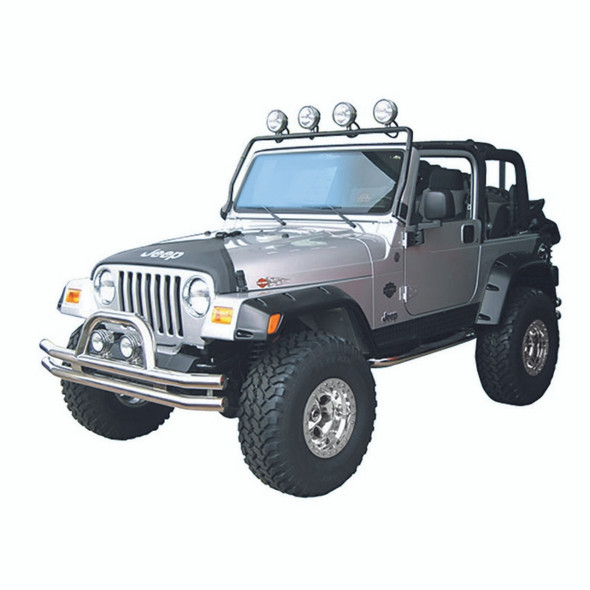 Rugged Ridge 11232.01 Full Frame Light Bar in Black Powdercoat for 97-06 Jeep Wrangler TJ & Unlimited