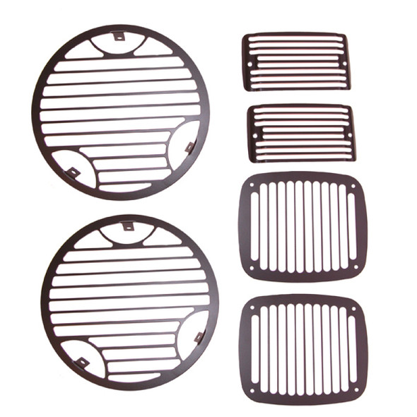 Rugged Ridge 11236.21 Black Billet Light Guard Set for 97-06 Jeep Wrangler TJ & Unlimited