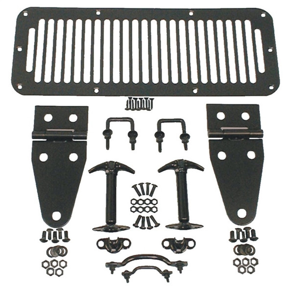 Rugged Ridge 11201.01 Hood Kit in Black for 76-95 Jeep CJ-5, CJ-7, CJ-8 Scrambler & Wrangler YJ