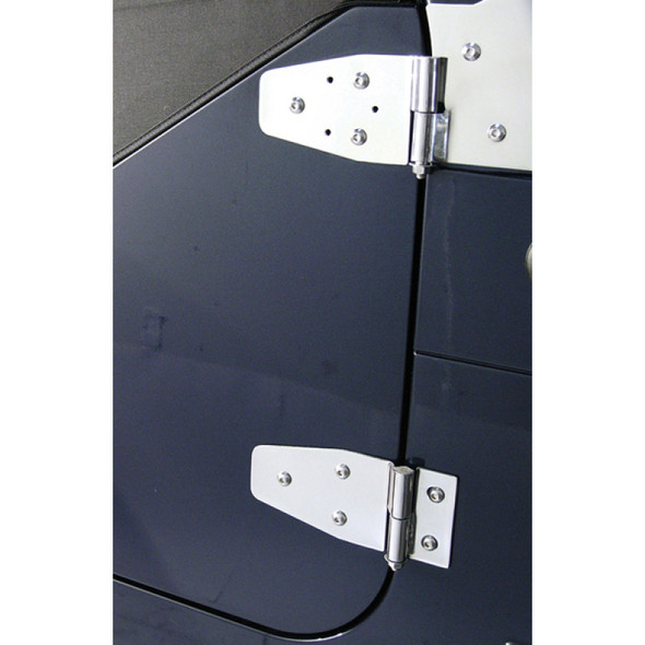 Rugged Ridge 11113.03 Stainless Door Hinge Kit for 94-95 Jeep Wrangler YJ with Full Steel Doors