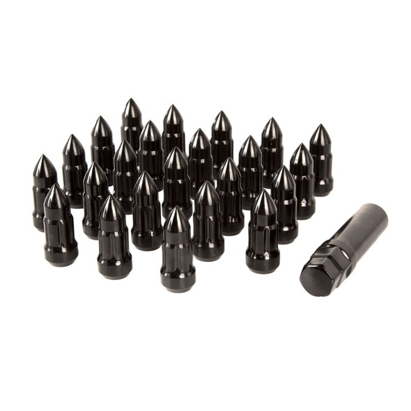 Rugged Ridge 16715.25 Bullet Style Lug Nut Kit in Black for 87-18 Jeep Vehicles