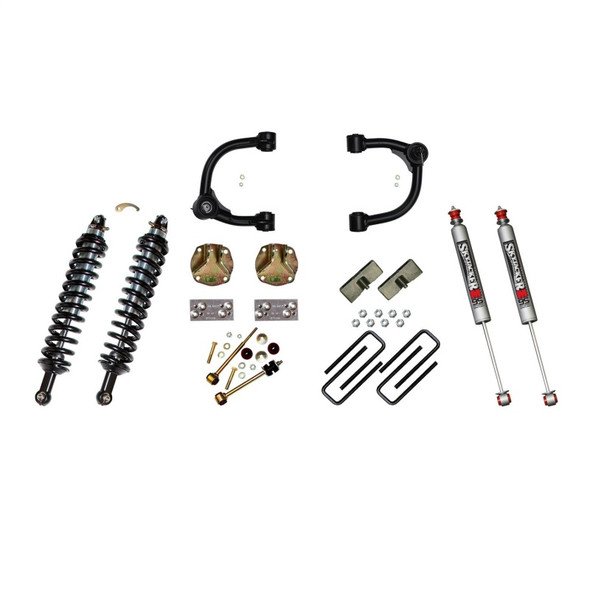 Skyjacker TC536UM 3 in. Upper A-Arm Kit with Front Coilovers Rear Blocks and M95 Monotube Shocks for 16-23 Toyota Tacoma 4WD