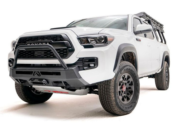 Fab Fours Premium ACC Stubby Front Winch Mount Bumper for 16-23 Toyota Tacoma