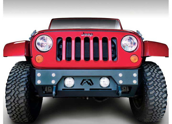 Fab Fours JK07B18551 FMJ Front Stubby Winch Bumper for 07-18 Jeep Wrangler JK