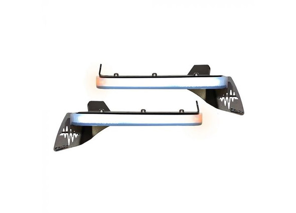 Quake LED 9.5" x 0.75" Slim Chop Kit DRL w/ Sequential Switchback Turn Signal & Side Marker Light for 18-26 Jeep Wrangler JL & Gladiator JT