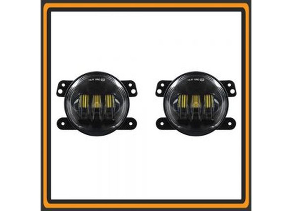 Quake LED QTE904 RGB 4" LED Fog Lights for 18-26 Jeep Wrangler JL & Gladiator JT
