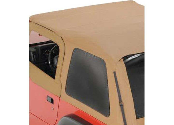 Rampage Products 1095170423 Frameless Trail Top Replacement Driver Side Tinted Window in Spice for 97-06 Jeep Wrangler TJ with Rampage Frameless Trail Top ONLY
