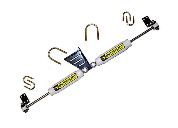RealTruck Superlift 92095 High Clearance Dual Hydraulic Steering Stabilizer Kit for 07-18 Jeep Wrangler JK