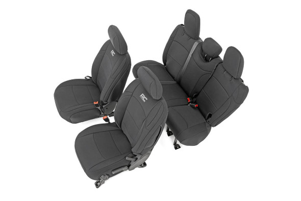Rough Country Front & Rear Seat Covers for 18-26 Jeep Wrangler JL Unlimited