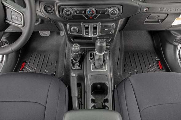 Rough Country Front & Rear Heavy Duty Fitted Floor Mats for 20-26 Jeep Gladiator JT