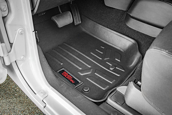 Rough Country Front & Rear Heavy Duty Fitted Floor Mats for 07-18 Jeep Wrangler Unlimited JK