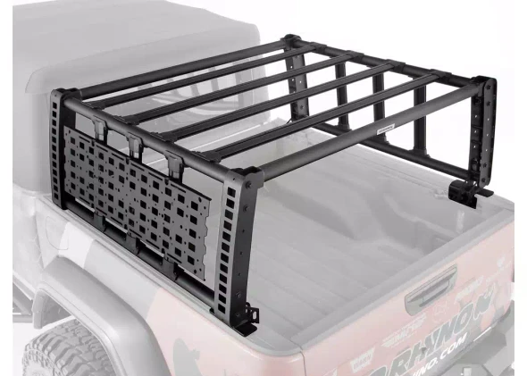 RealTruck Go Rhino XRS Overland Xtreme Bed Rack  | Fits Many 2005-2026 Jeep JT, Chevy, Ford, GMC, Nissan, Toyota, 5'1" ,5'2" ,5' Bed